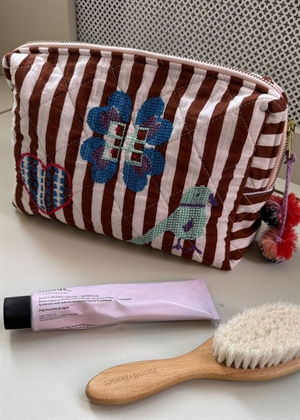 Rosea cosmetic bag Brown Stripes Sissel Edelbo 